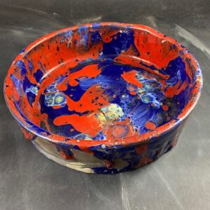 Ceramiczna Miska kobaltowo - czerwona