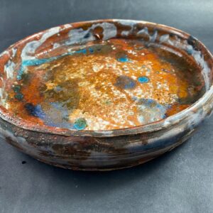 Ceramiczna Miska brązowo -kolorowa