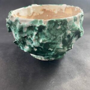 Ceramiczna Miska biało zielona