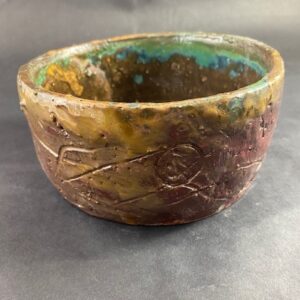 Ceramiczna Miska złoto brąz