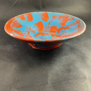 Ceramiczna Misa Waza turkusowo czerwona