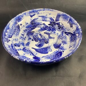 Ceramiczna Misa Duża kobaltowo biała