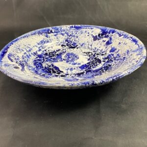 Ceramiczny Talerz kobaltowo - biały