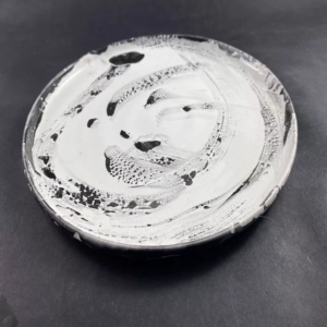 Ceramiczny Talerz biało czarny