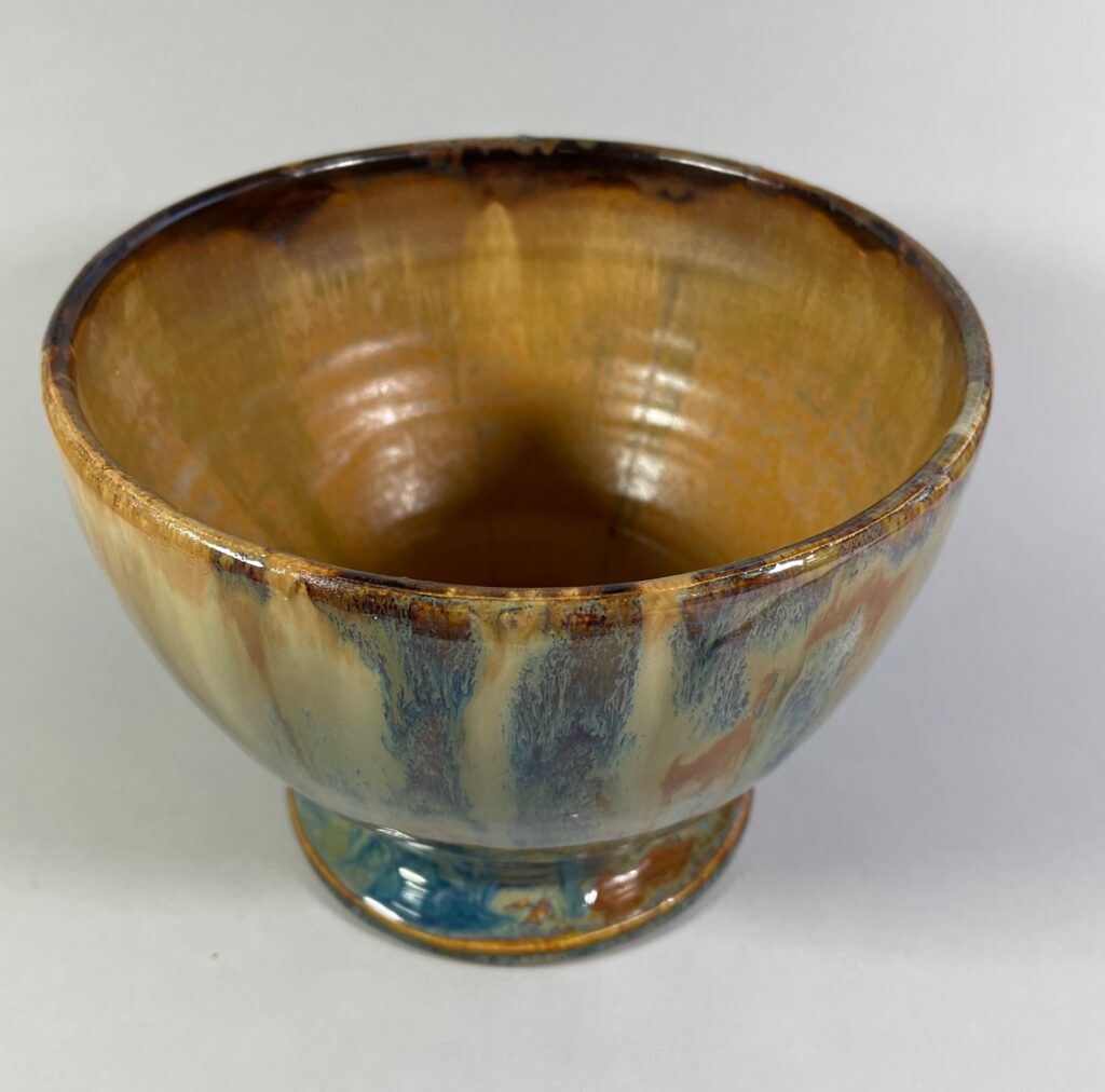 Puchar kielich duży barwy jesieni. Ceramika Artystyczna Gary Misaki.