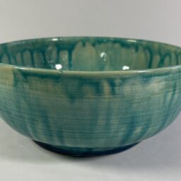 Misa ceramiczna duża turkusowo-zielona