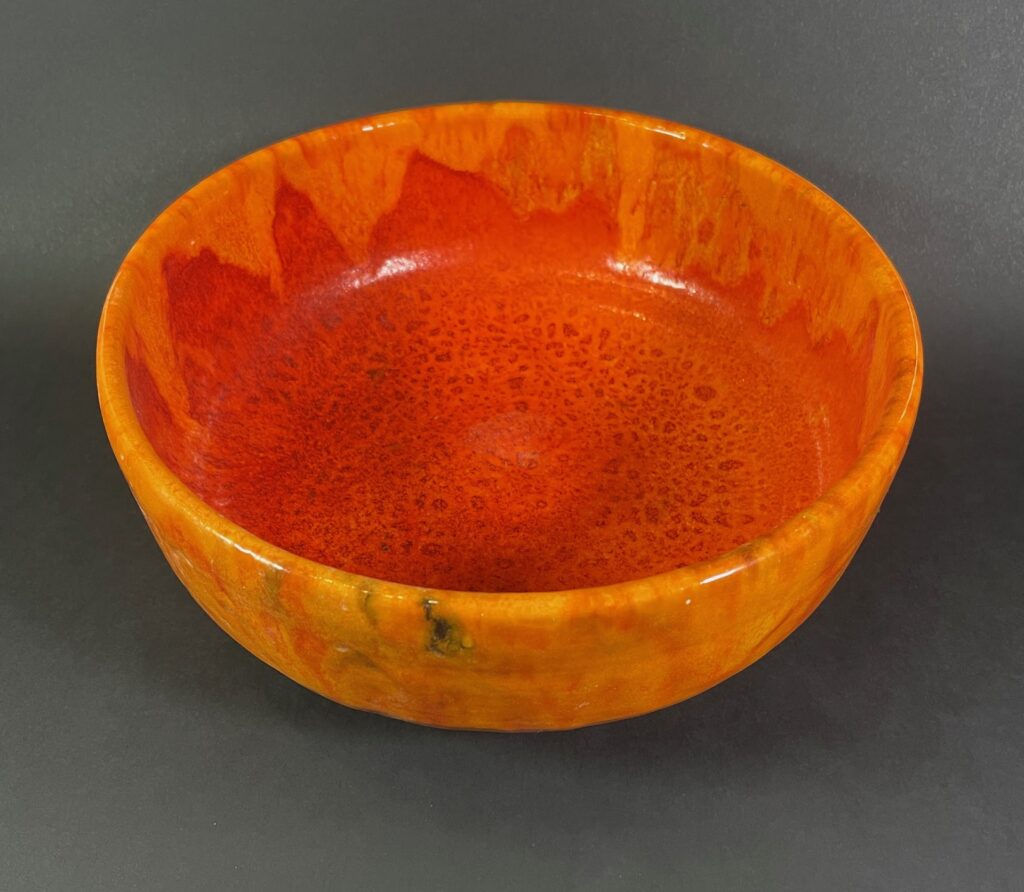 Misa ceramiczna duża pomarańczowa płomienna 2