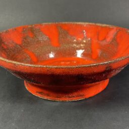 Ceramika artystyczna ceramika użytkowa. Ceramiczna miska czerwona ceglasta. Użytkowo-dekoracyjna. 