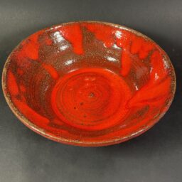 Ceramika artystyczna ceramika użytkowa. Ceramiczna miska czerwona ceglasta nr 2