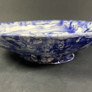 Miska, talerz, biała, kobaltowa.