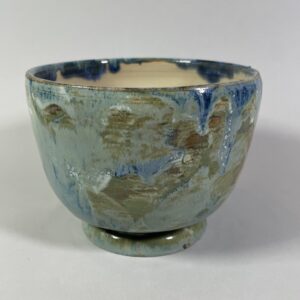 Pucharek niebiesko brązowy.