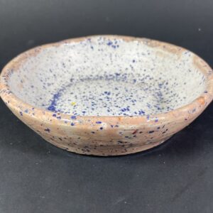 Miseczka, brązowo-beżowa, biała nakrapiana w środku