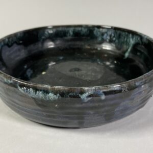 Miska czarna niebieskie łaty