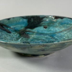 Miska, patera niebieska, nakrapiana