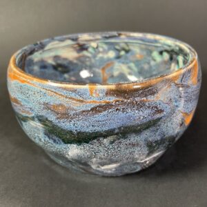 Miska niebieska, wielokolorowa