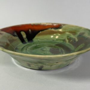 Miska zielono- brązowa z czerwonym akcentem Ceramika Gary Misaki