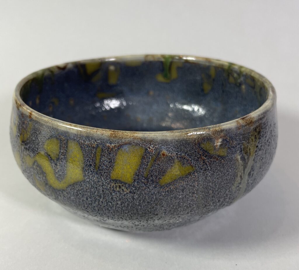 Miska niebieska w zielone łaty Ceramika Gary Misaki