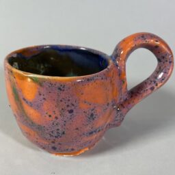 Kubek pomarańczowy nakrapiany Ceramika Gary Misaki