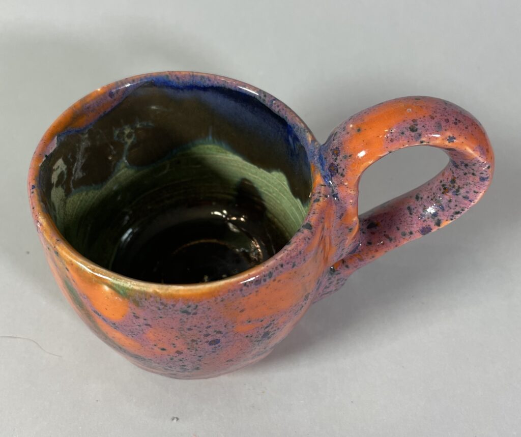 Kubek pomarańczowy nakrapiany Ceramika Gary Misaki