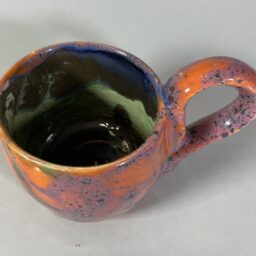 Kubek pomarańczowy nakrapiany Ceramika Gary Misaki